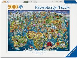 RAVENSBURGER CASSE-TÊTE 5000 PIÈCES - CARTE DU MONDE ILLUSTRÉE #12001738
